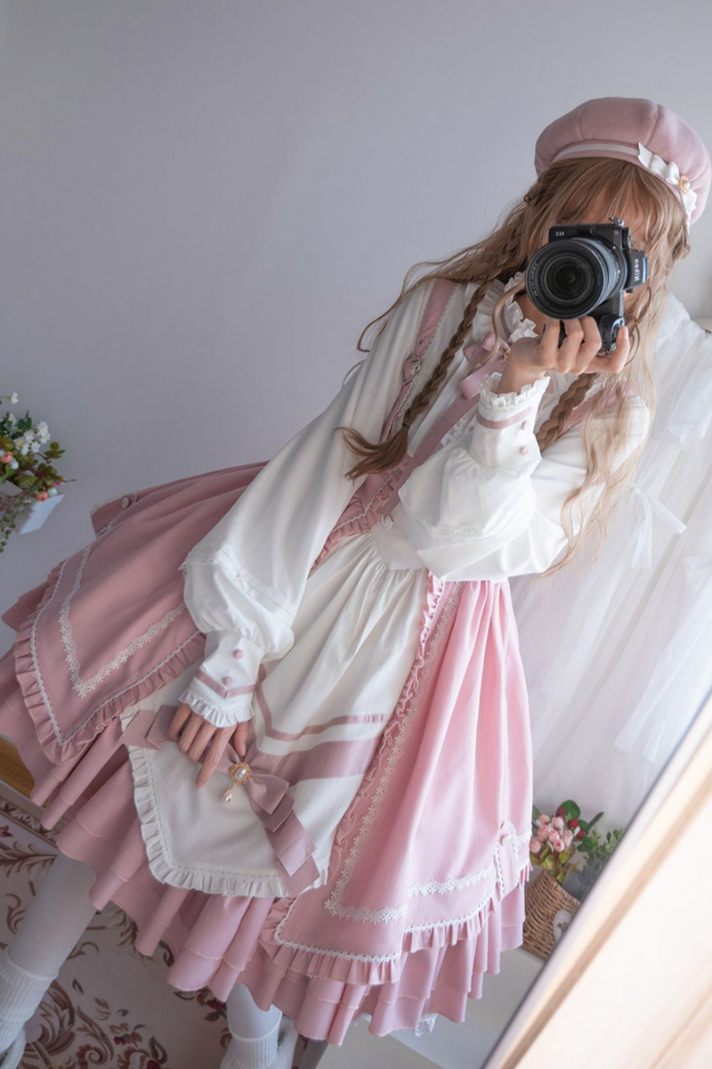 Pure Sweet Lolita Jumper Skirt + Hat + Headband