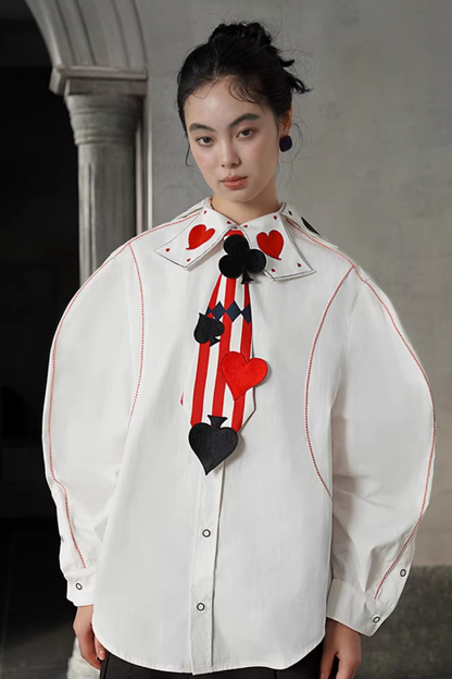 Playing Card Fantasy Color Blouse