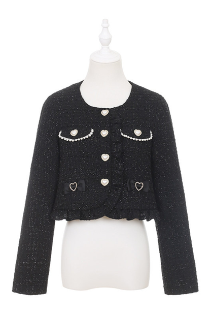 Dark Sweet Tweed Jacket + Shirt + Skirt + Clip
