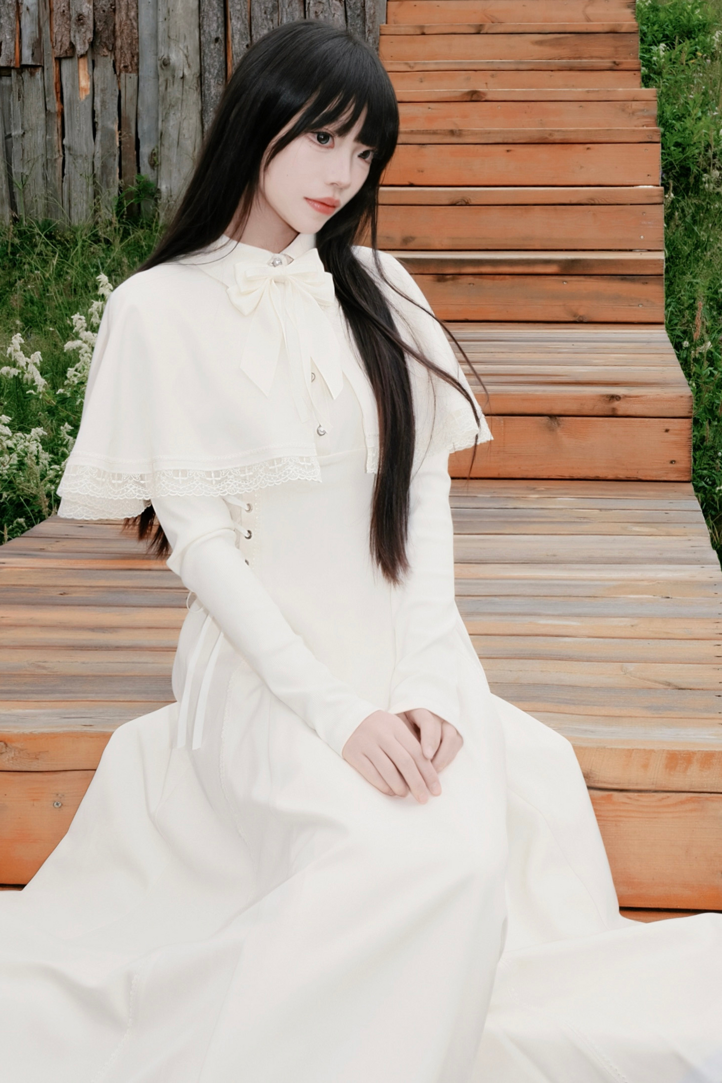 French Cape Retro Dress