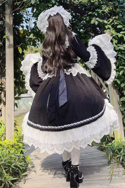 Gothic Doll Lace Dress + Bonnet
