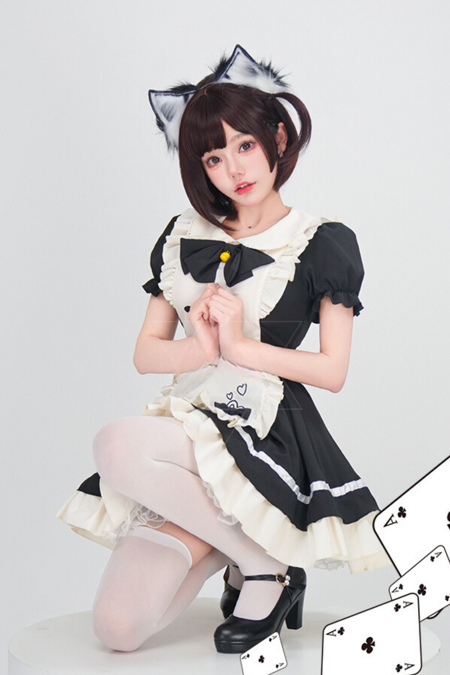 Black and White Cat Maid Set