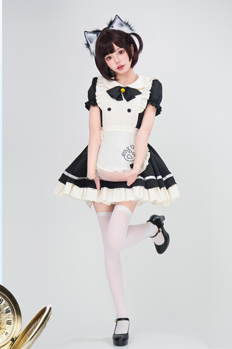 Black and White Cat Maid Set