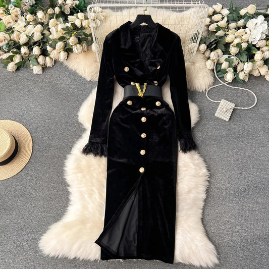 Long Velvet Dress