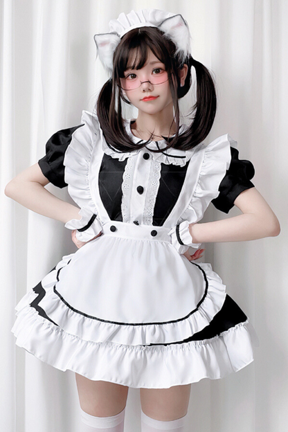 Black and White Lolita Maid Dress