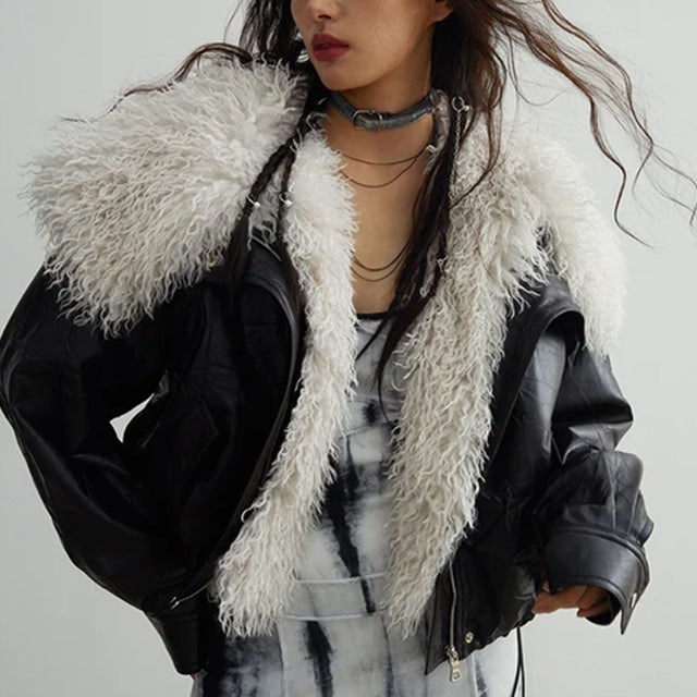Faux Fur Coat Black