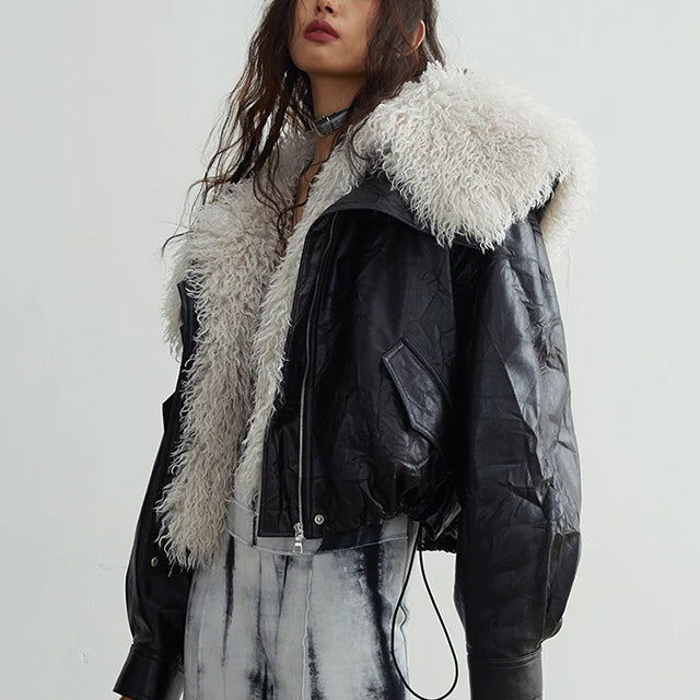 Faux Fur Coat Black