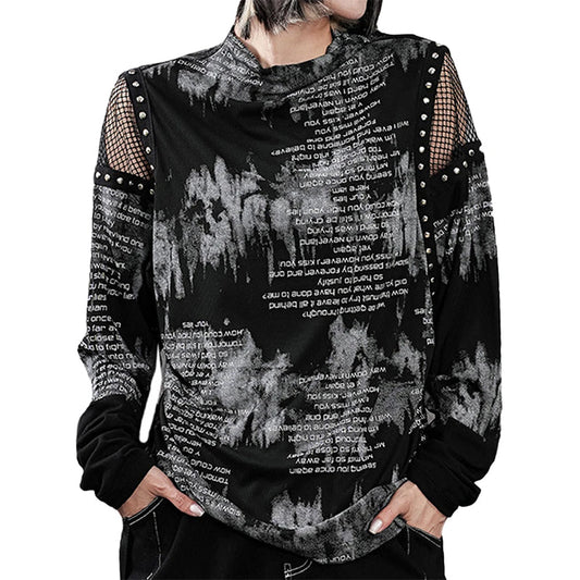 Gothic Mesh Top Black