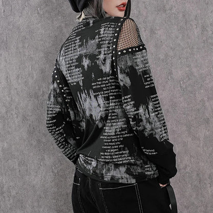 Gothic Mesh Top Black