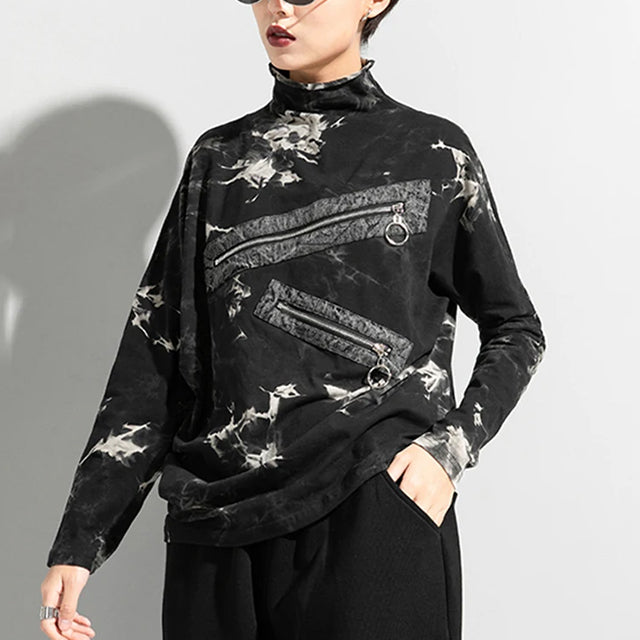 Gothic Long Sleeve Top Black