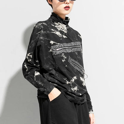 Gothic Long Sleeve Top Black