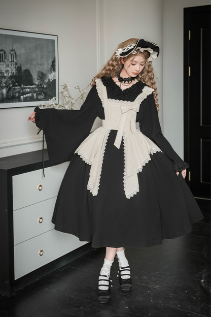 [pre-order] Gothic Doll Lolita Dress + Lolita Apron