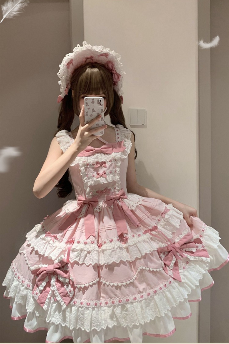 [pre-order] Lily's Tea Party Antique Lolita Dress Complete