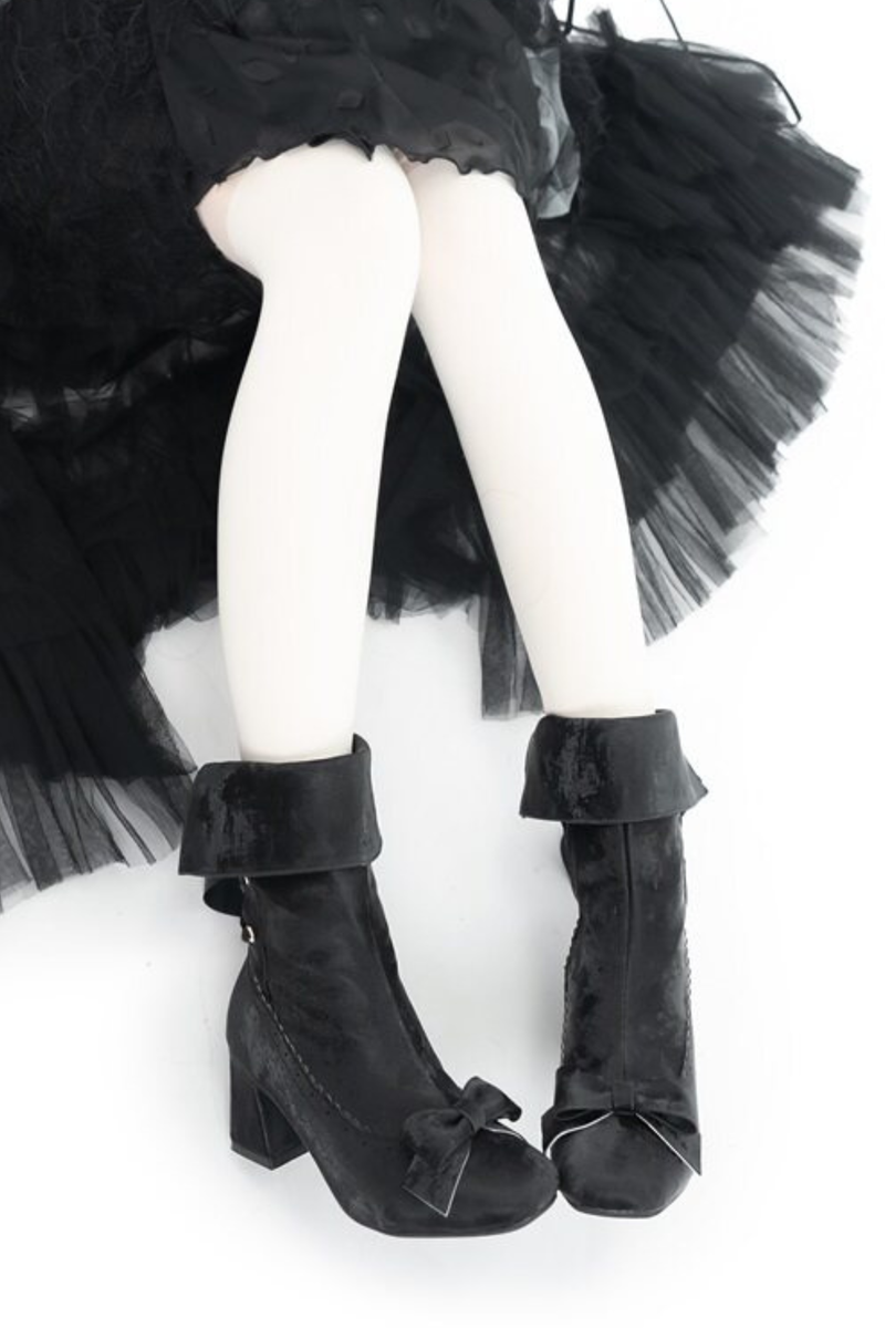 Retro Sweet Ribbon Lolita Short Boots