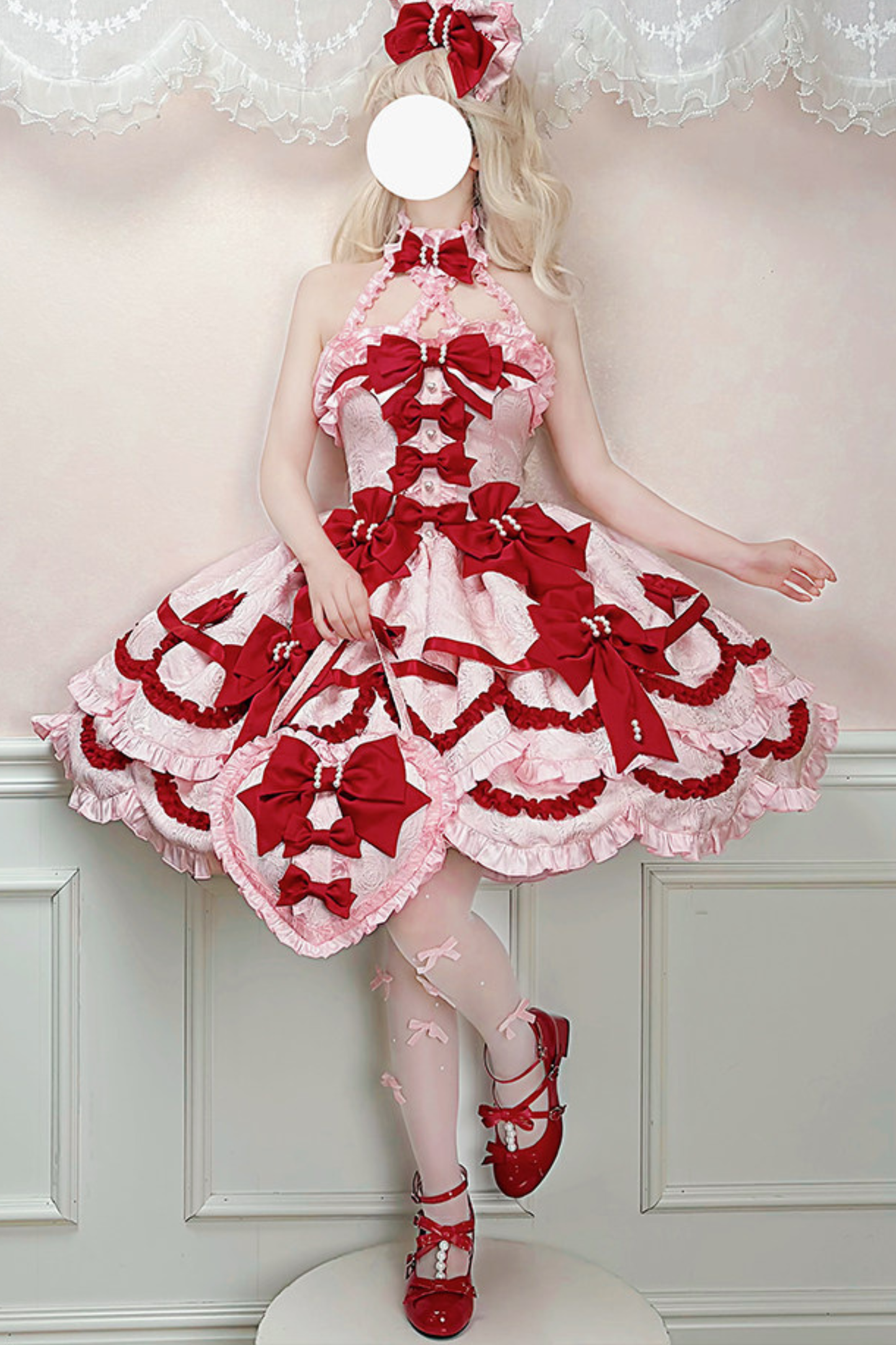 [pre-order Deadline: April 3] Sweet Ruffled Lolita Princess Ribbon Dress
