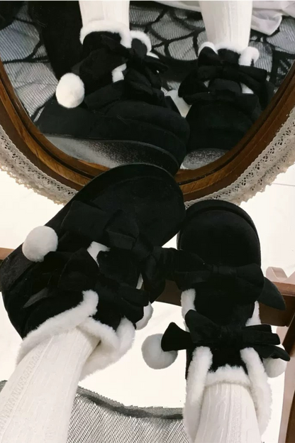 [pre-order] Ribbon Snow Girly Boots