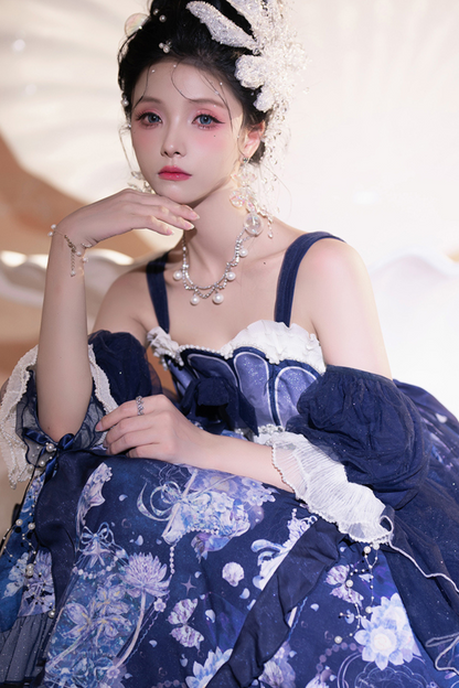 Strap Cherry Love Lolita Jsk + Wrist Sleeves + Necklace