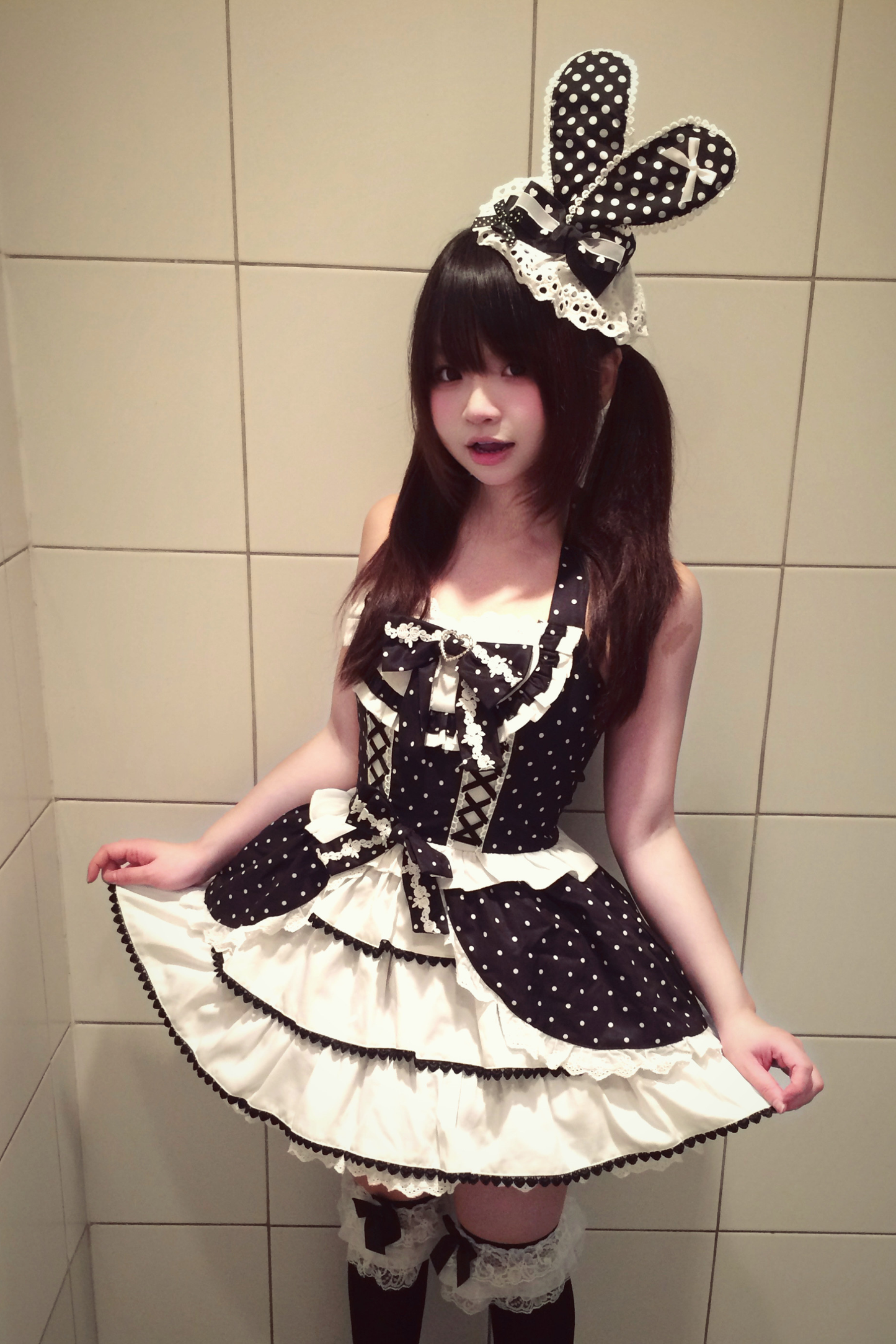Sweetheart Dot Dress + Inner Top