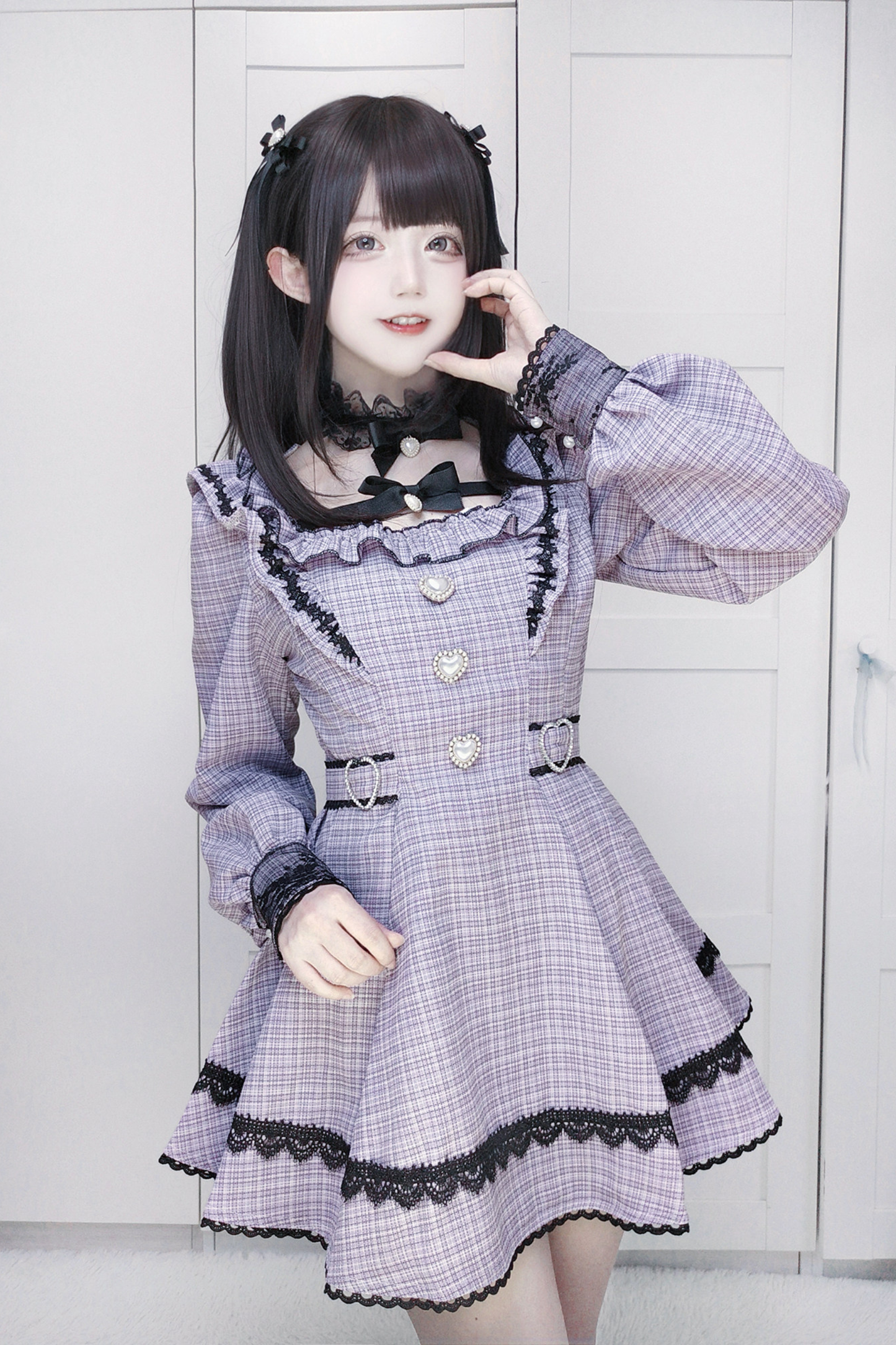 Plaid Dark Jirai Dress + Shorts