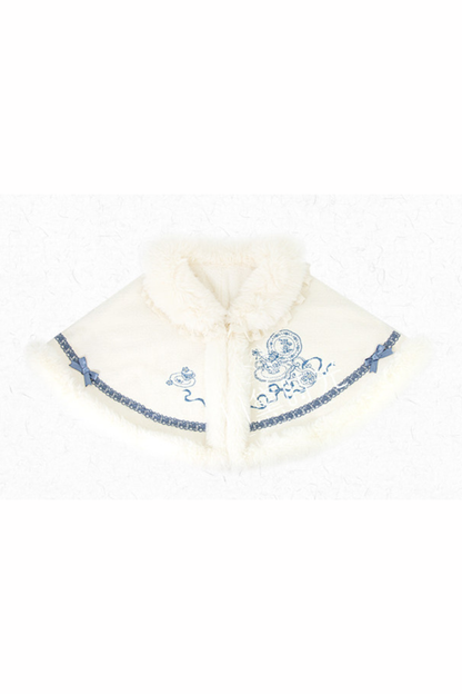 Snow Covered Celadon Vest Dress + Cloak + Shirt