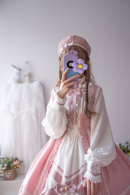 Pure Sweet Lolita Jumper Skirt + Hat + Headband