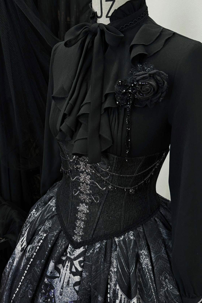 Gothic Lolita Jumper Skirt + Jacket + Skirt + Shirt + Corset + Accessories