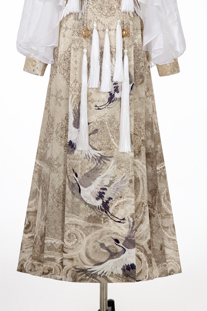 Retro China Blouse + Long Skirt