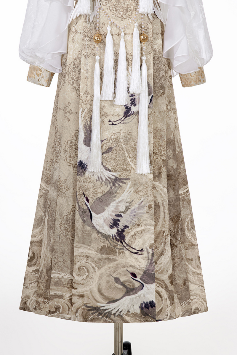 Retro China Blouse + Long Skirt
