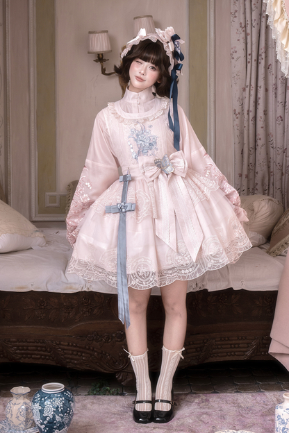 Colorful Jacket + Short Jacket + Dress + Headband + Ribbon