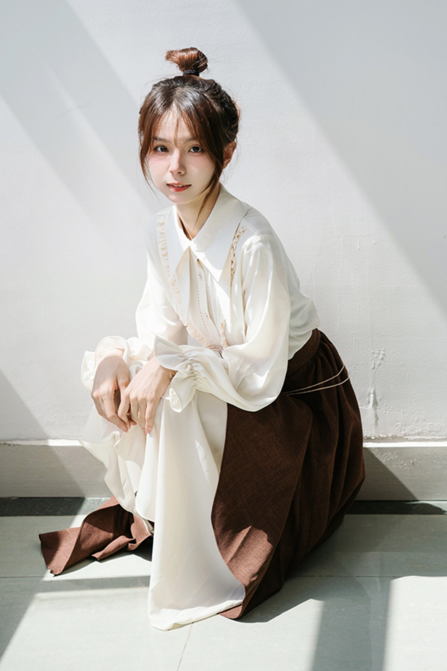 Shirt + Irregular Skirt