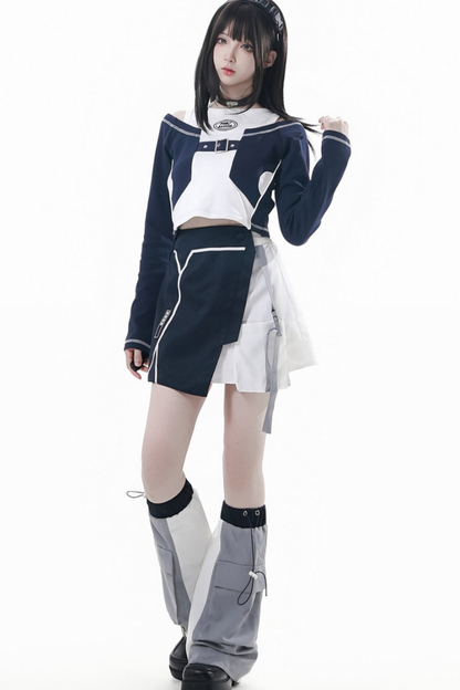 Subculture Cargo Short Coat + Jumper Skirt + Skirt + Leg Warmers