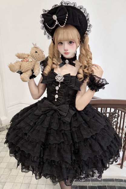 Sugar Lolita Dress + Necklace + Ribbon