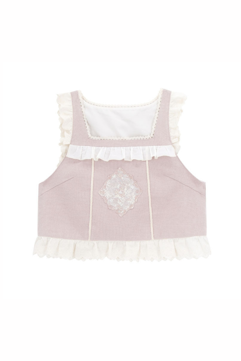 Ballet Tiered Knit Dress + Vest