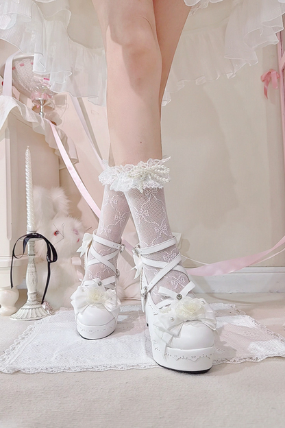 Flower Ribbon Dance Lolita Heels