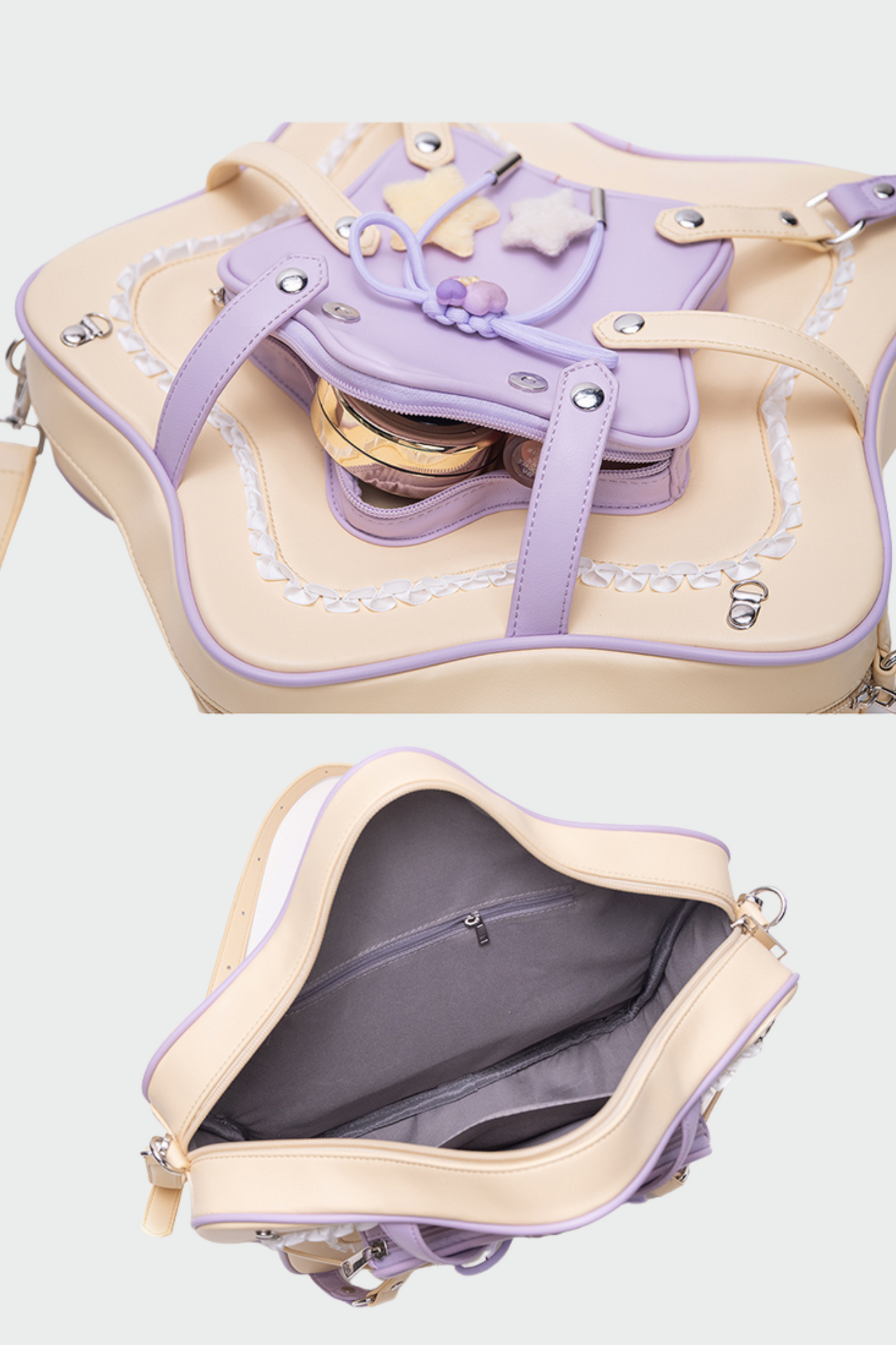 Cream Star Contrast Sweet Bag