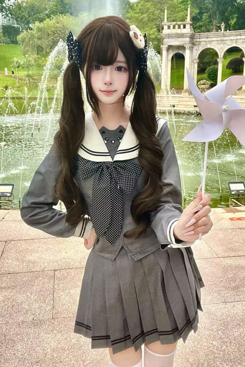 Island Cat Sailor Top + Skirt + Ribbon
