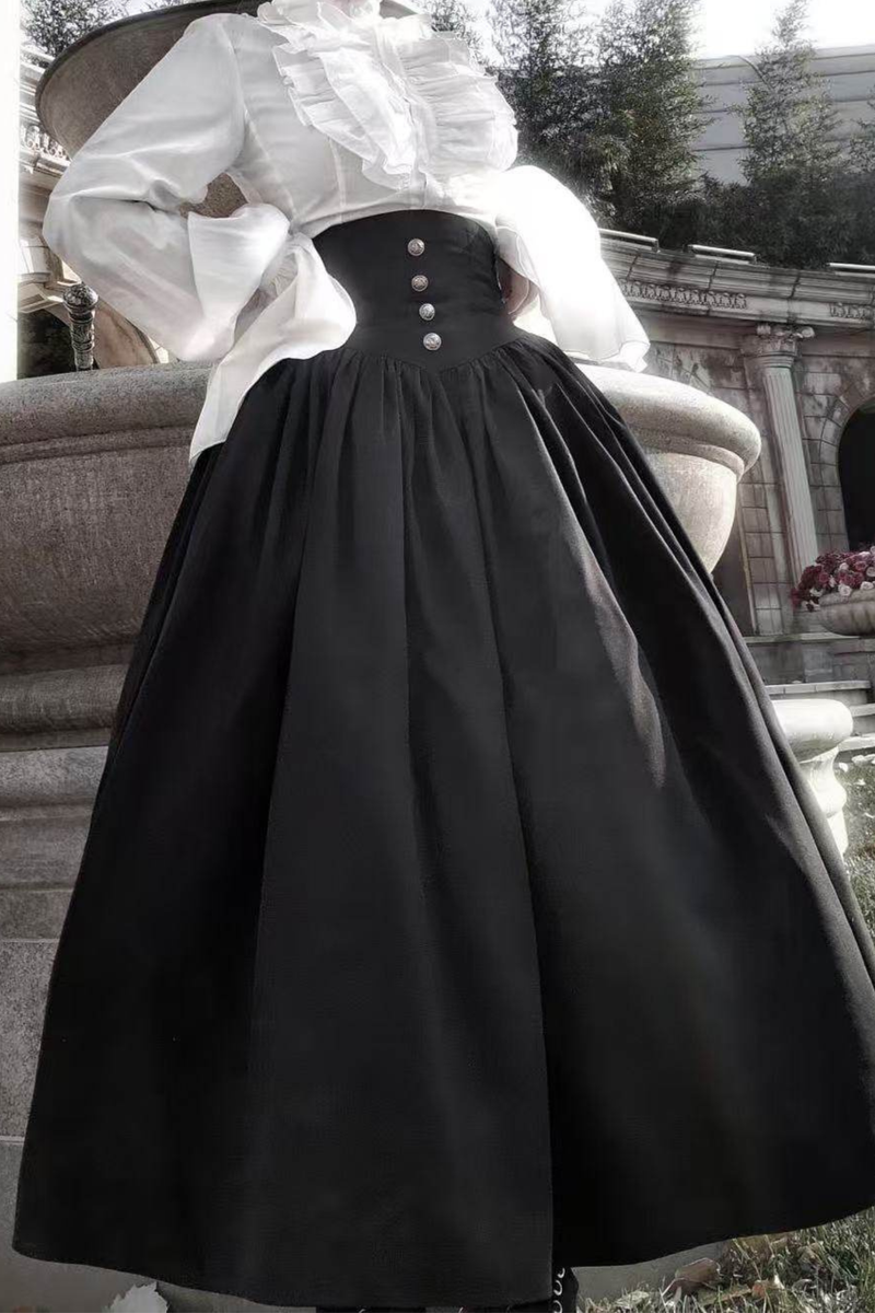 Gothic Lolita Cape + Shirt + Skirt + Ribbon + Bonnet