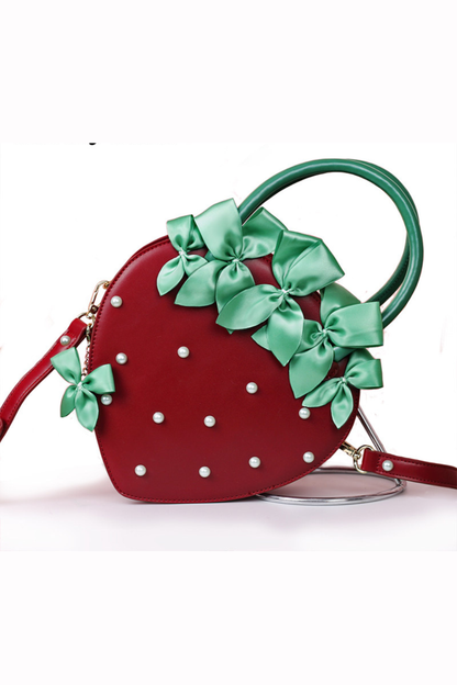 Strawberry Pearl Bow Handbag