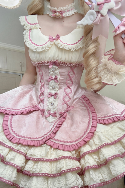 Magical Girl Lolita Dress + Bonnet + Pendant + Sleeves