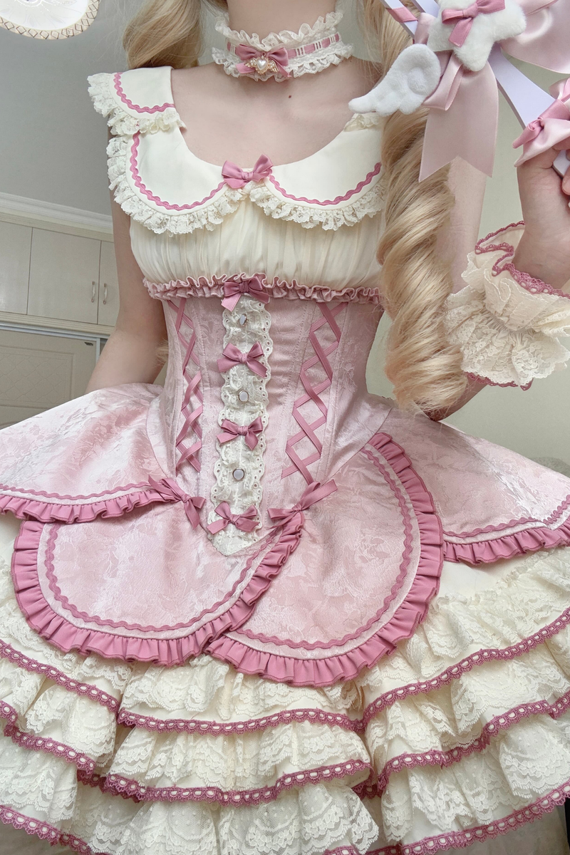 Magical Girl Lolita Dress + Bonnet + Pendant + Sleeves