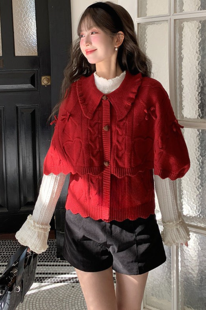 Girly Loose Lapel Sweater