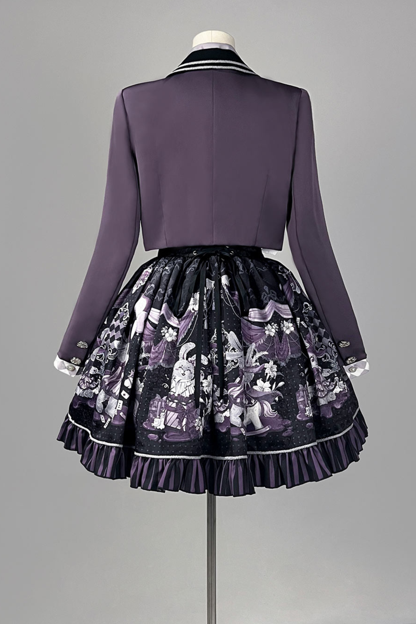 Night Alice Magic Theater Lolita Skirt + Shirt + Short Jacket