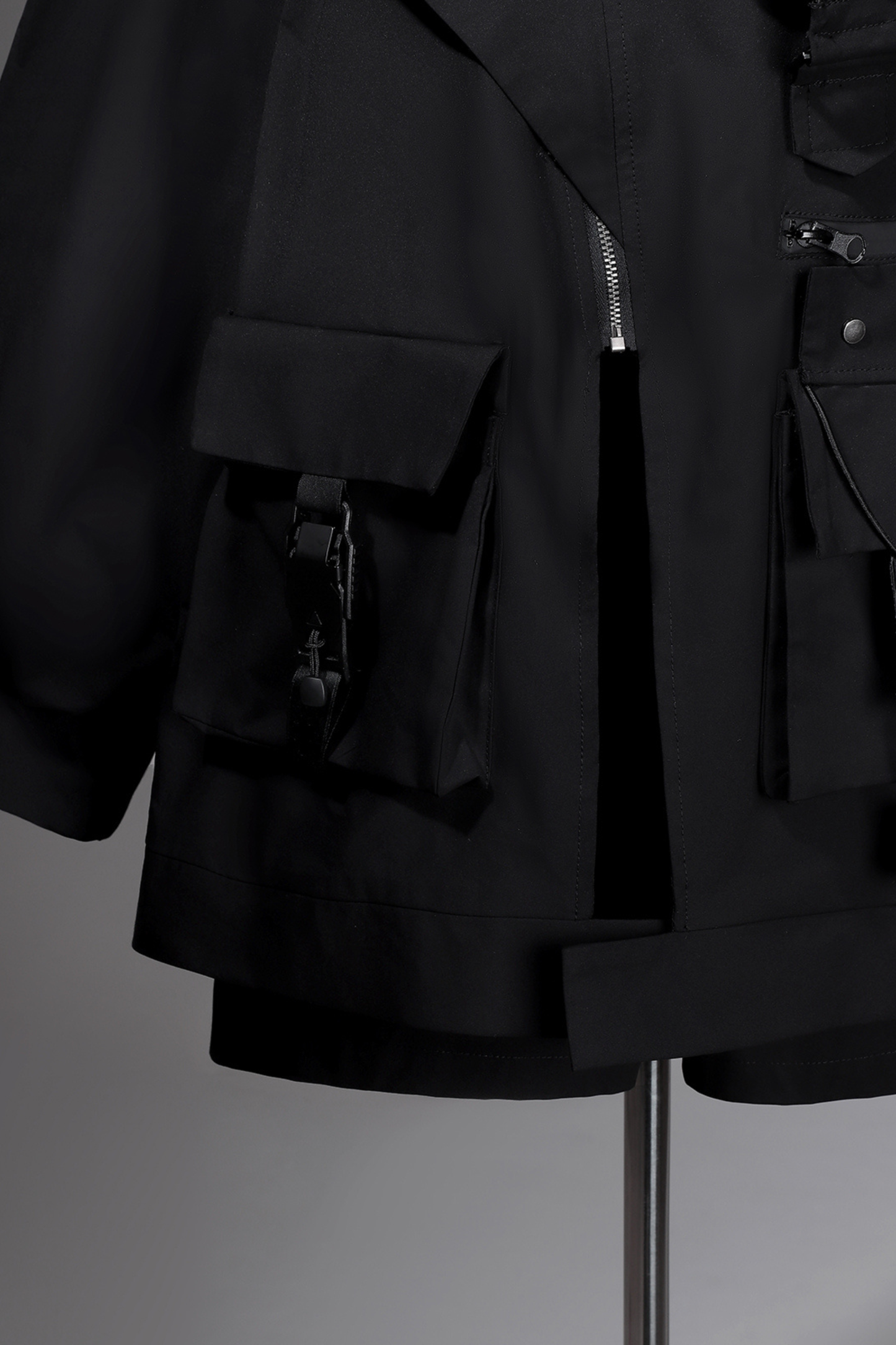 Dark Hooded Jacket + Shorts + Leg Covers