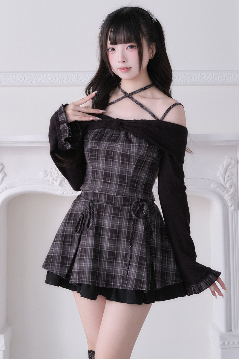 Plaid Sweet Top + Short Skirt