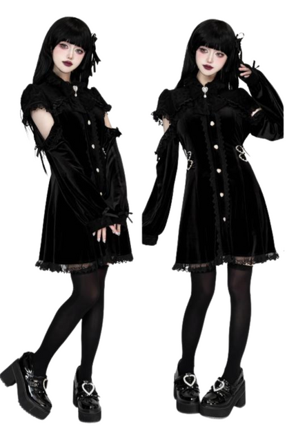 [pre-order] Jirai Ribbon Off-shoulder Dress