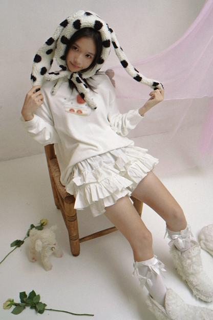 Polka Dot Lamb Wool Hat