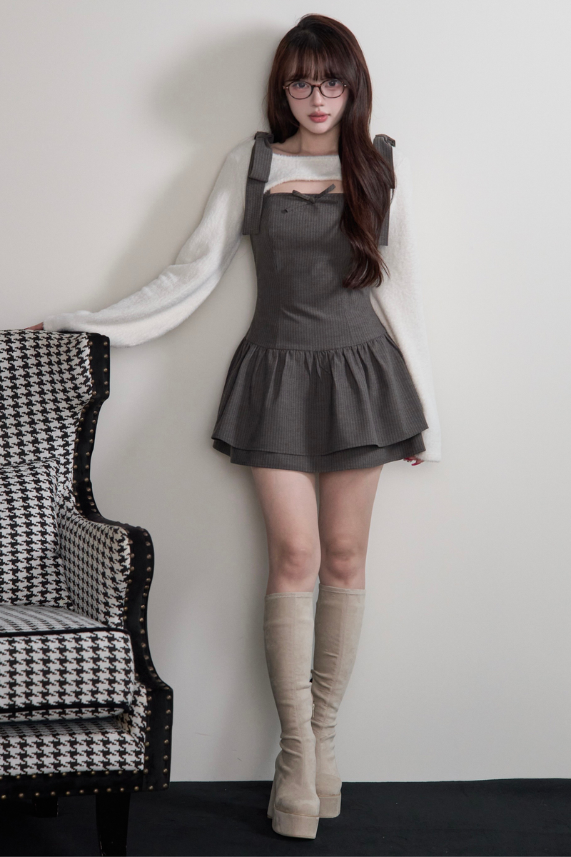 Ribbon Suspender Dress + Top