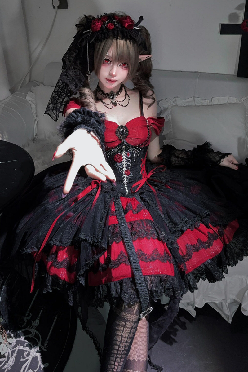 Dragonborn Gothic Dress + Necklace