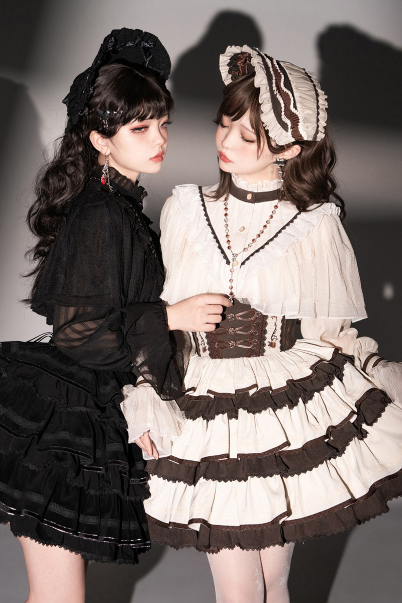 [pre-order] Lolita Shirt + Fishbone Corset Skirt