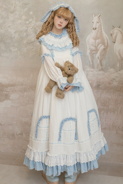 Rabbit Twin Blue Lolita Dress + Rabbit Headband